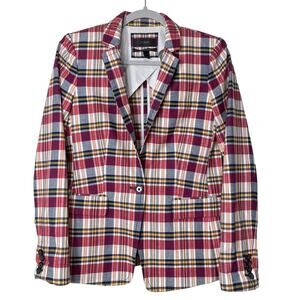 J. Crew Womens Regent Plaid Madras Blazer Jacket Heritage Prep School Academia 4